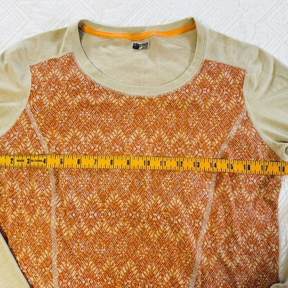 Marmot Long Sleeve Thermal Orange/Neutral Size Medium - Picture 6 of 7